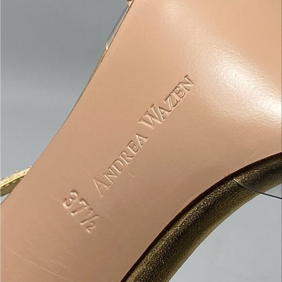 Andrea Wazen Leather & Crystal Pumps size 37.5 - Picture 14 of 14